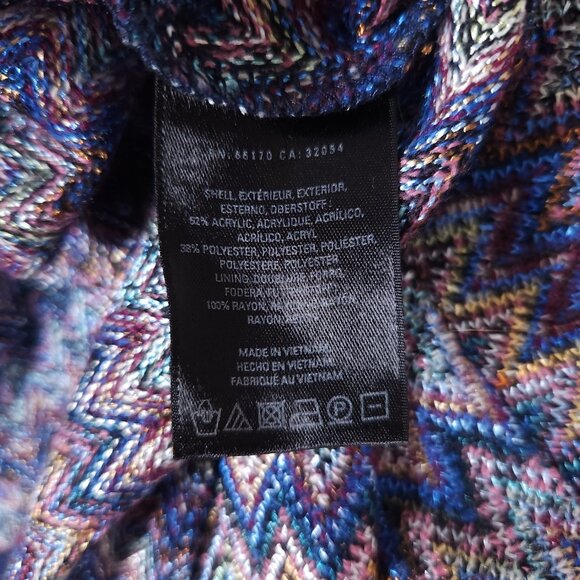 Maeve Westwater Purple Chevron Knit Dress Womens Medium Slip Sleeveless Zig-Zag - Picture 12 of 14